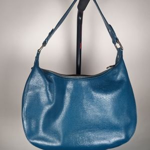 Ralph Lauren Purse in leather. It's a small hand bag in a Teal color.